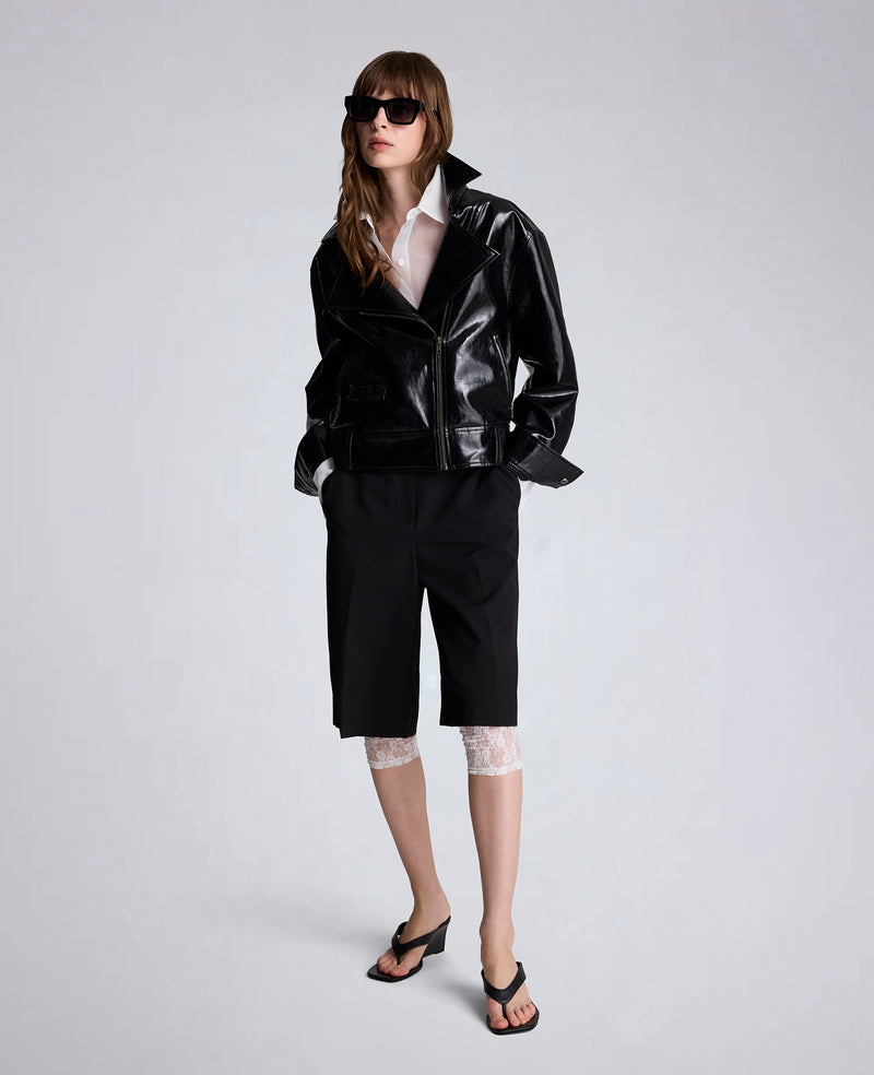 Kenneth Cole - Vegan Leather Moto Jacket WOMENS JACKET for Women