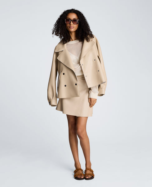 Short Trench with Snap Front