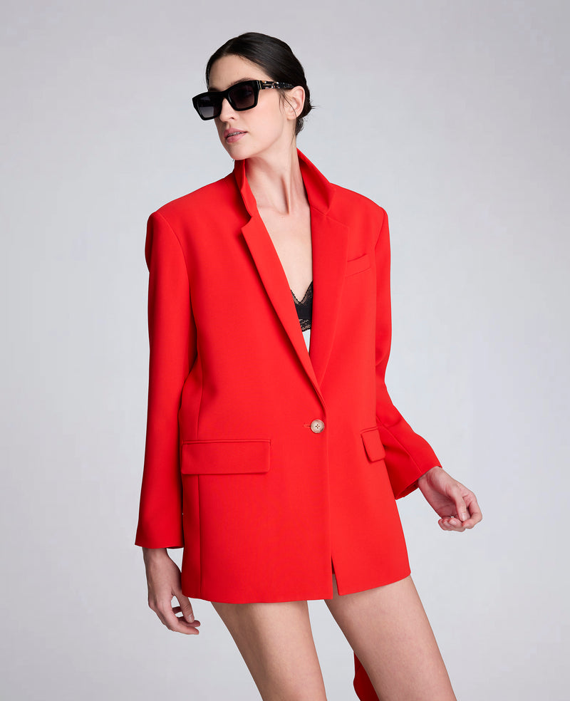 Kenneth Cole - Luxe Twill One Button Notch Collar Jacket WOMENS JACKET for Women