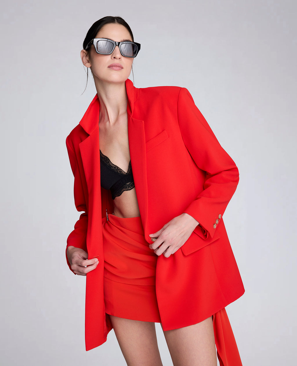 Kenneth Cole - Luxe Twill One Button Notch Collar Jacket WOMENS JACKET for Women 