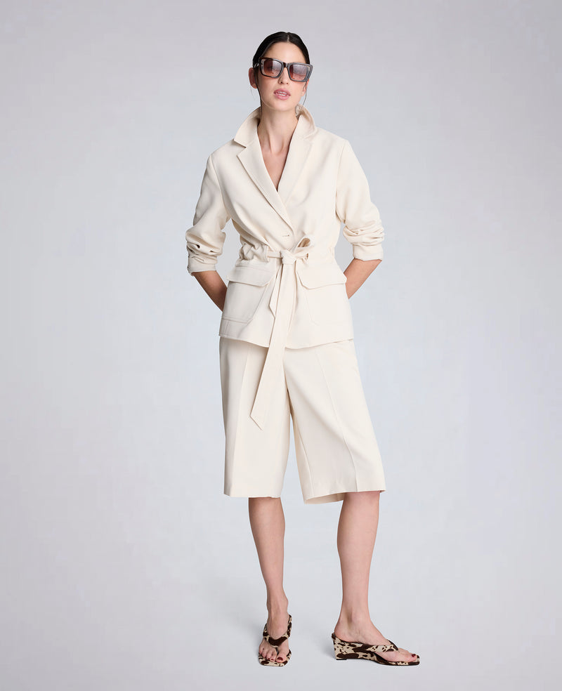 Kenneth Cole - Vision Twill Belted Patch Pocket Jacket WOMENS JACKET for Women