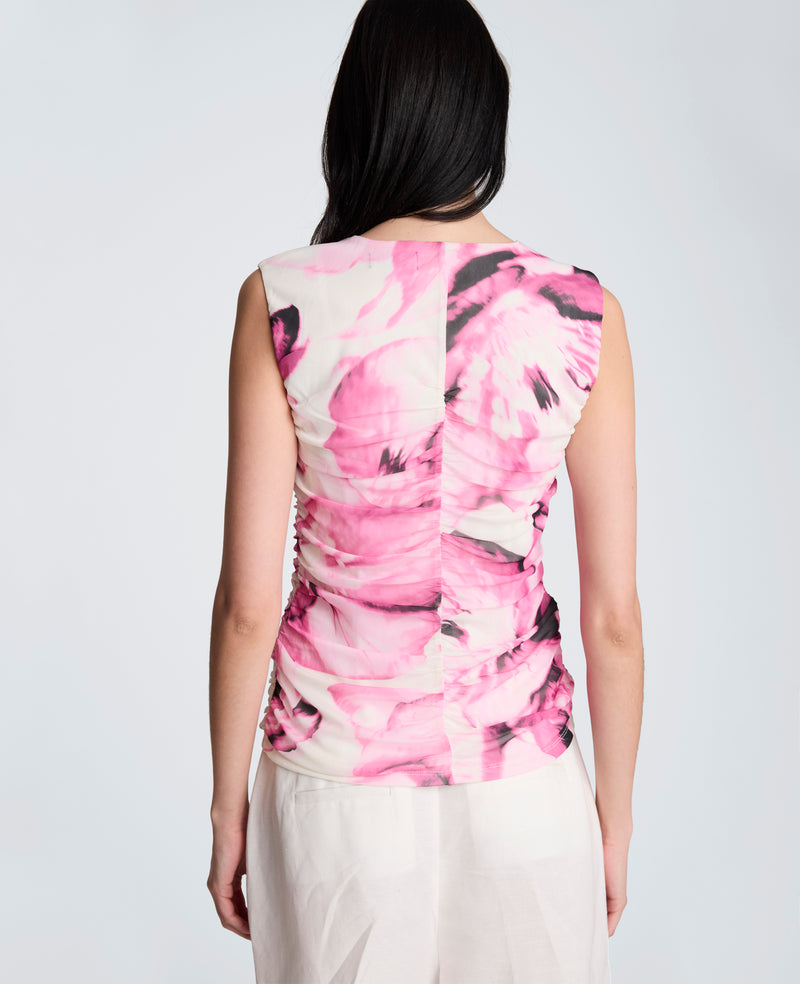 Kenneth Cole - Sleeveless Crew Neck with Side Ruching WOMENS KNITS for Women