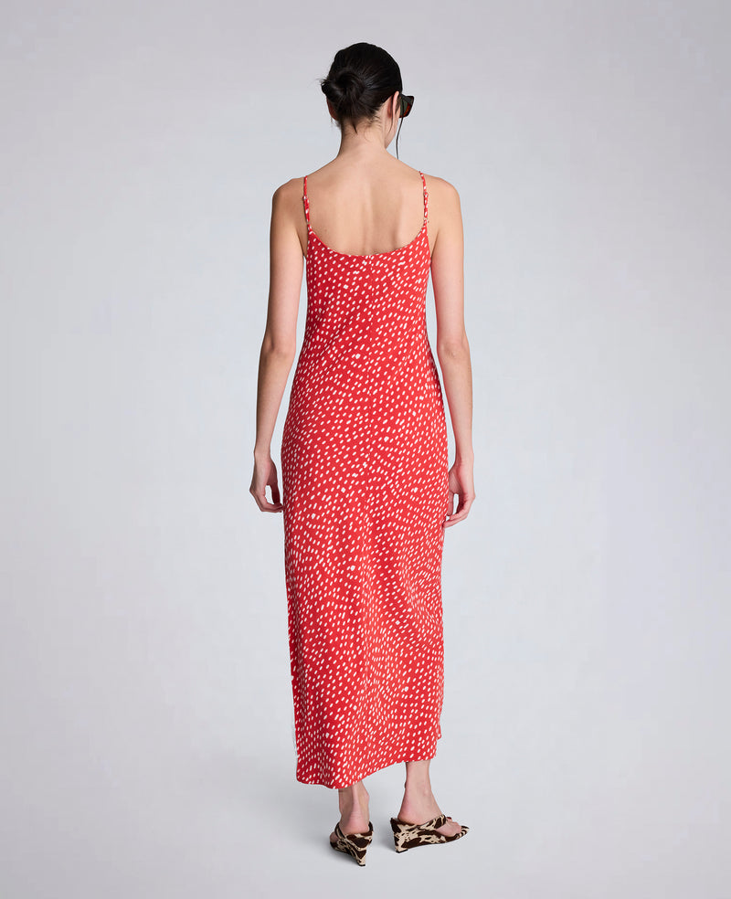 polka dot midi slip dress Joe's Jeans The Ines Slip Dress Women's Dress Black Polka Dot : SM