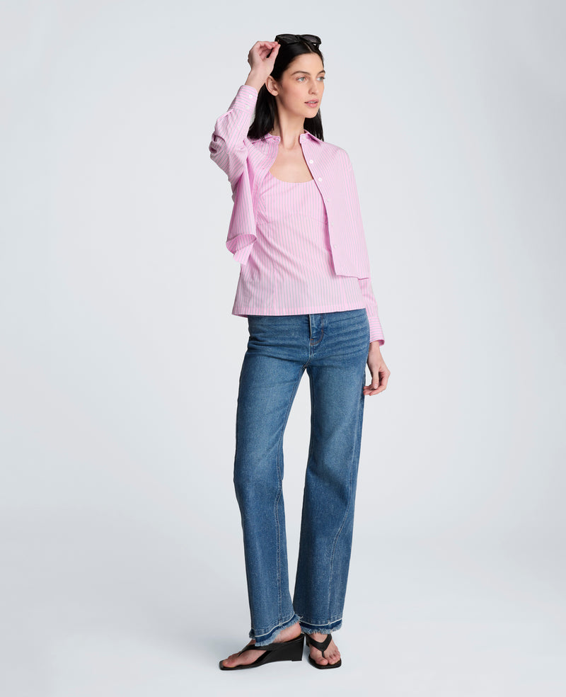 Kenneth Cole - High Rise Flare Leg Jeans with Released Hem WOMENS DENIM for Women