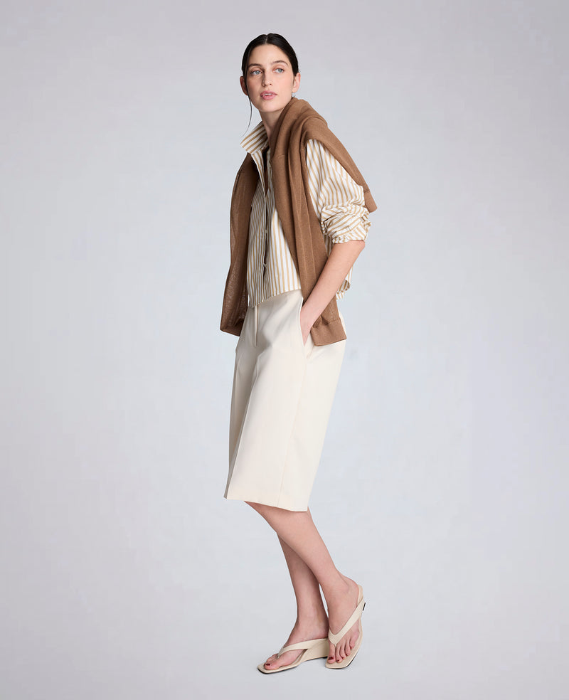 Kenneth Cole - Poplin Cropped Button Front Shirt with Long Sleeves WOMENS SHIRTS for Women