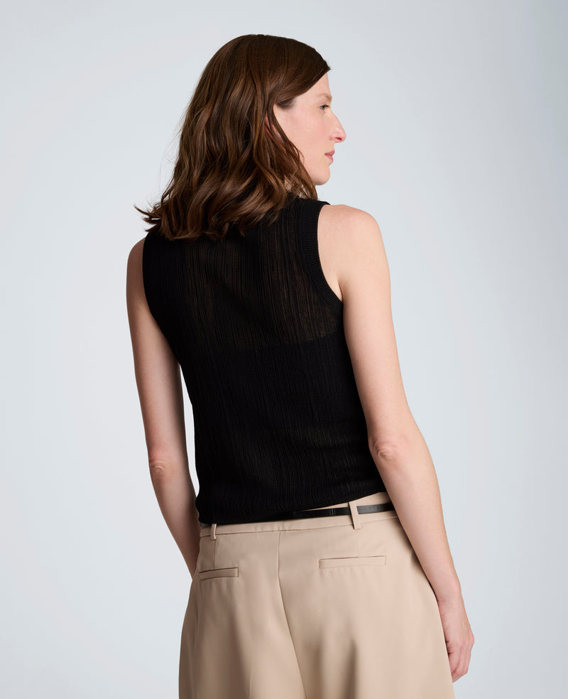 Kenneth Cole - Sheer Varigated Rib Vest WOMENS SWEATER for Women