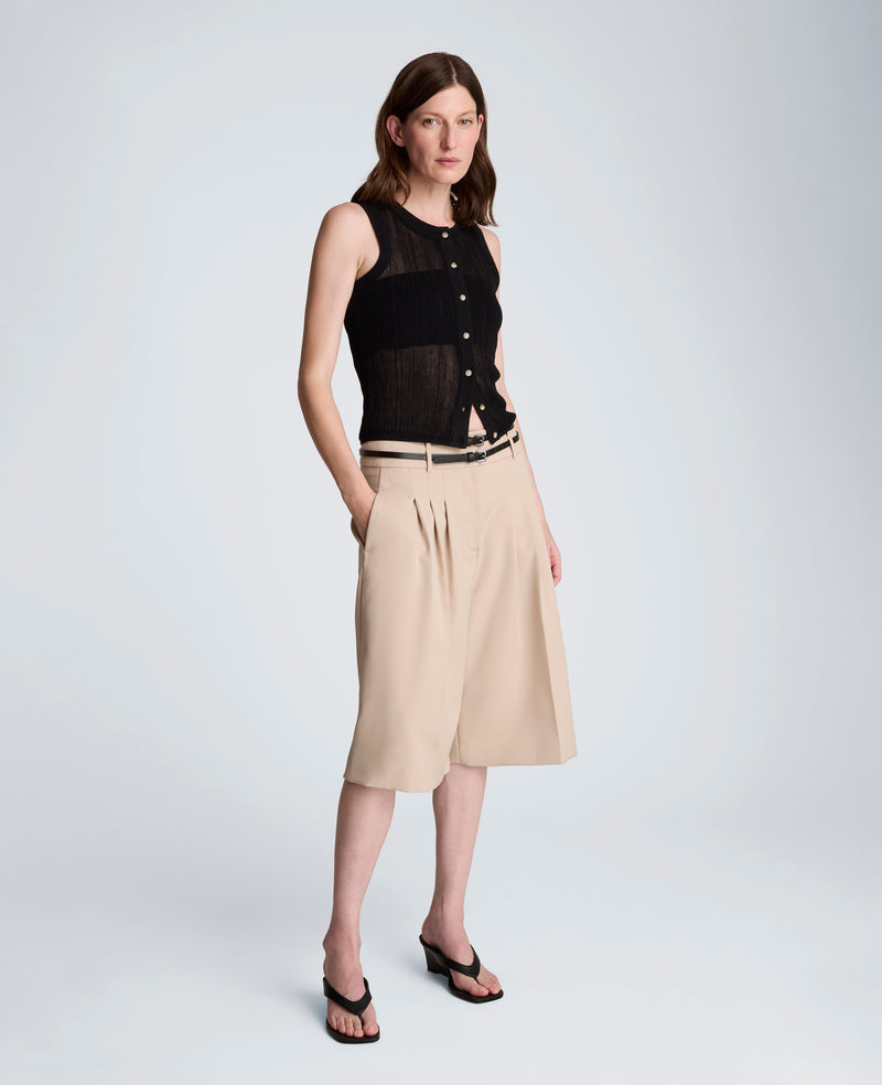 Kenneth Cole - Sheer Varigated Rib Vest WOMENS SWEATER for Women