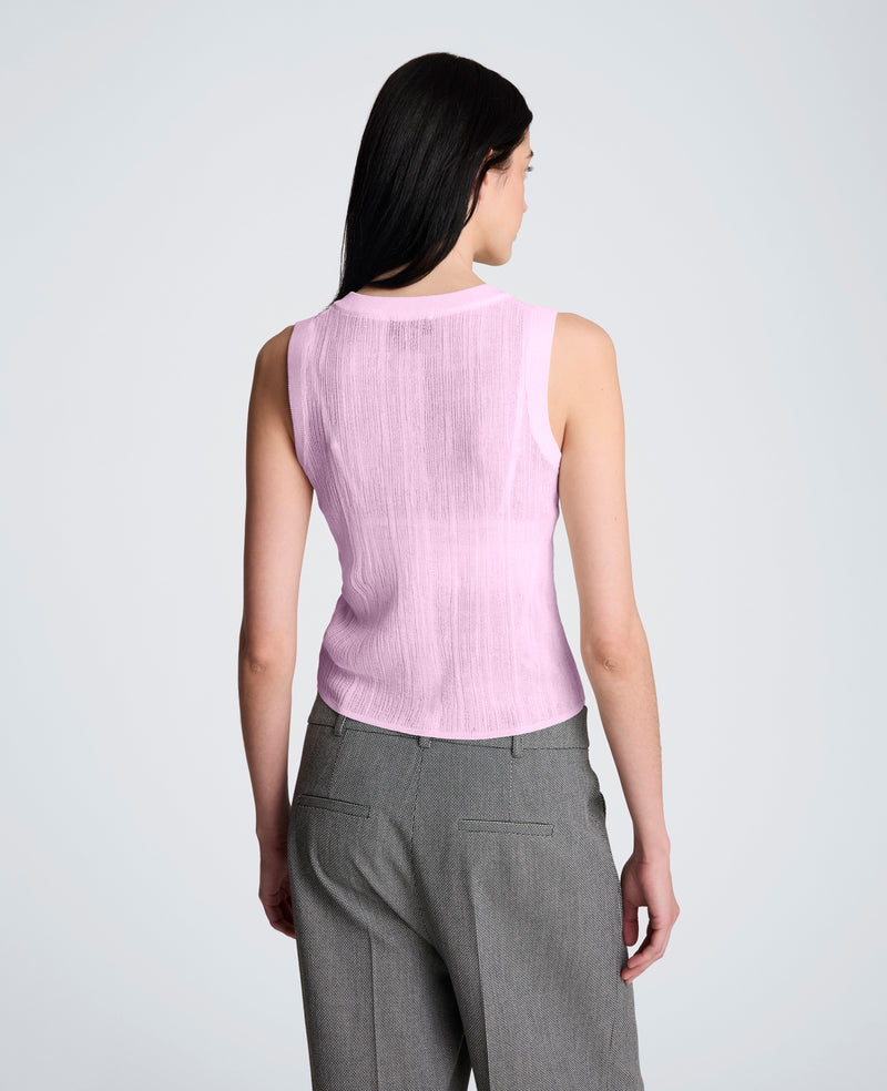 Kenneth Cole - Sheer Varigated Rib Vest WOMENS SWEATER for Women