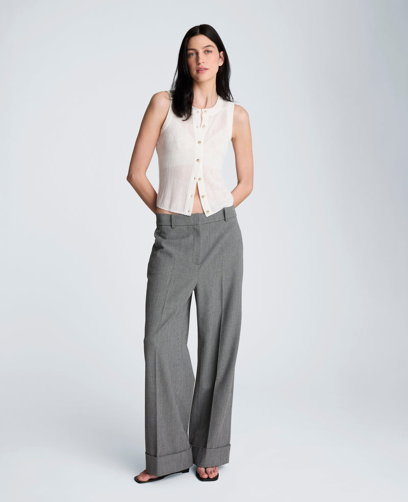 Kenneth Cole - Sheer Varigated Rib Vest WOMENS SWEATER for Women