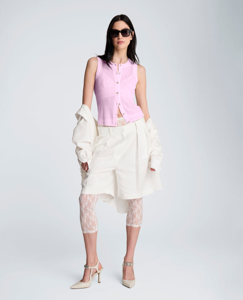 Kenneth Cole - Sheer Varigated Rib Vest WOMENS SWEATER for Women