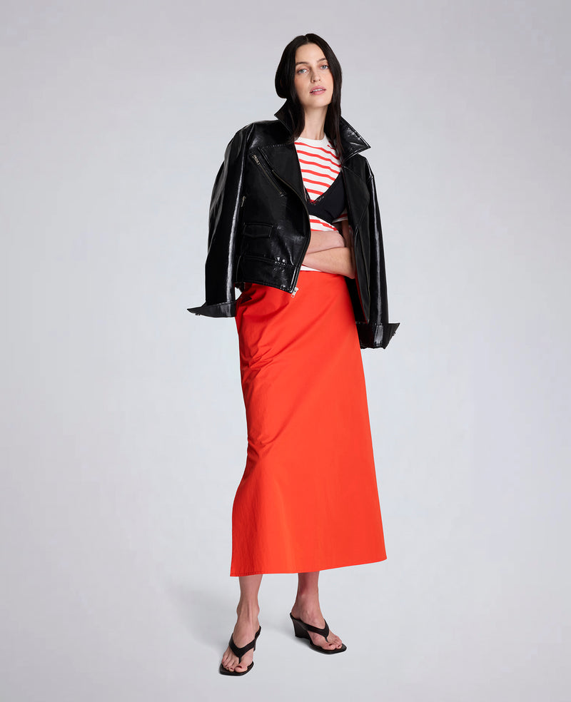 Kenneth Cole - Poplin Pull-On Maxi Skirt with Side Slits WOMENS SKIRTS for Women