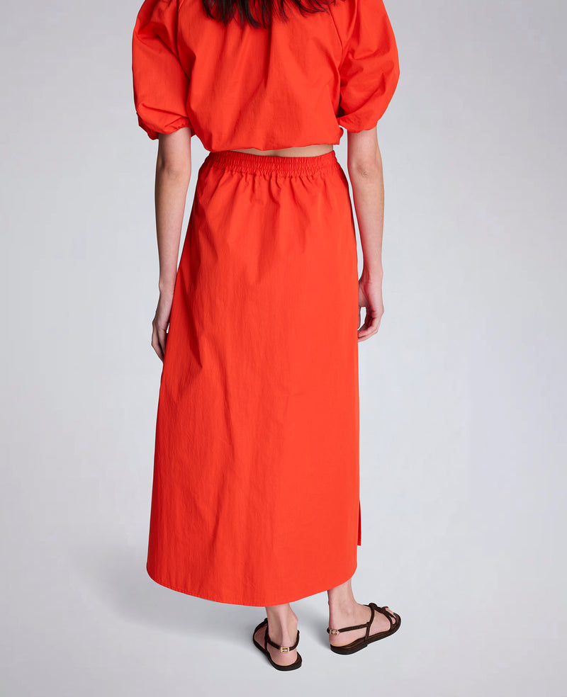 Kenneth Cole - Poplin Pull-On Maxi Skirt with Side Slits WOMENS SKIRTS for Women