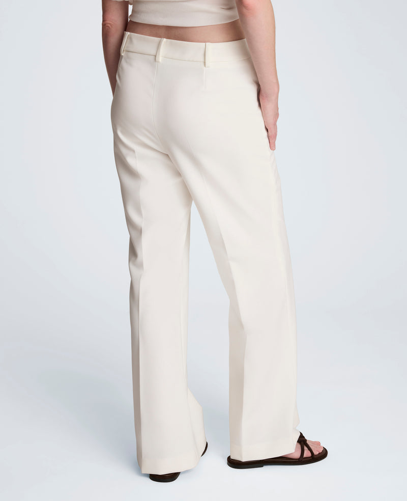 Kenneth Cole - Luxe Twill Fly Front Flare Pant Mid Rise WOMENS PANTS for Women
