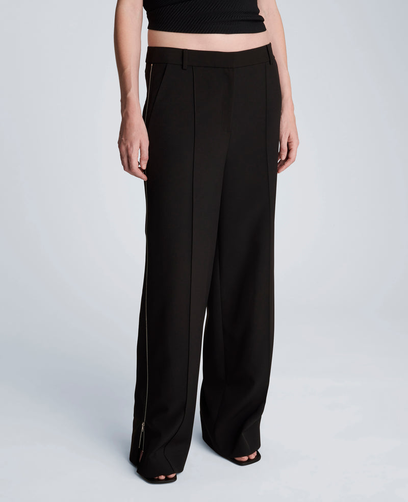 Kenneth Cole - Fly Front High Rise Wide Leg Zipper Pintuck Pant WOMENS PANTS for Women