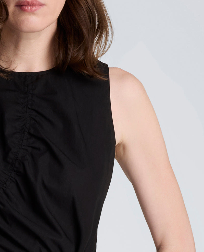 asymmetrical ruched dress Kenneth Cole Women's A-Line Ruched Midi Dress - Black