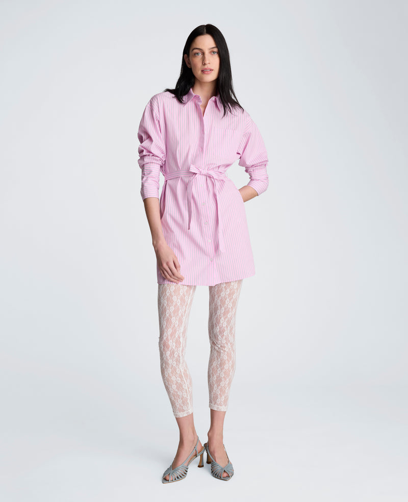 Kenneth Cole Women's Short Drop Shoulder Shirt Dress, Pink, 8, Cotton Kenneth Cole Women's Short Drop Shoulder Shirt Dress, Pink, 8, Cotton