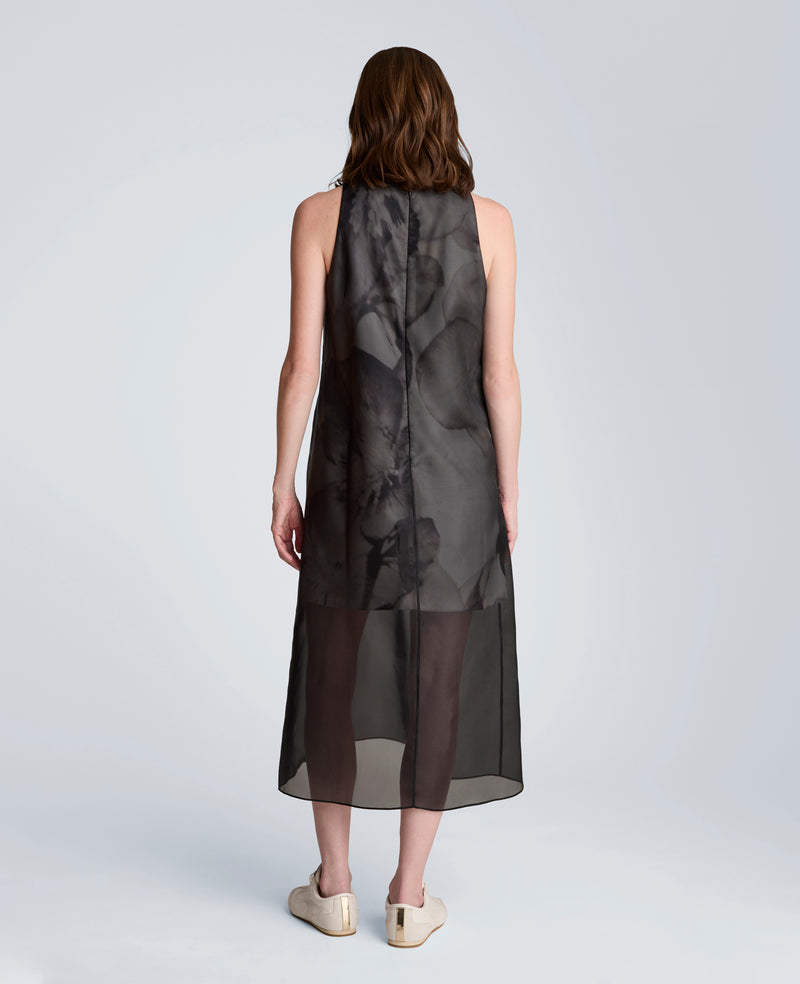 black dress with sheer back Sheer Neckline and Back Evening Dress Black / US 2