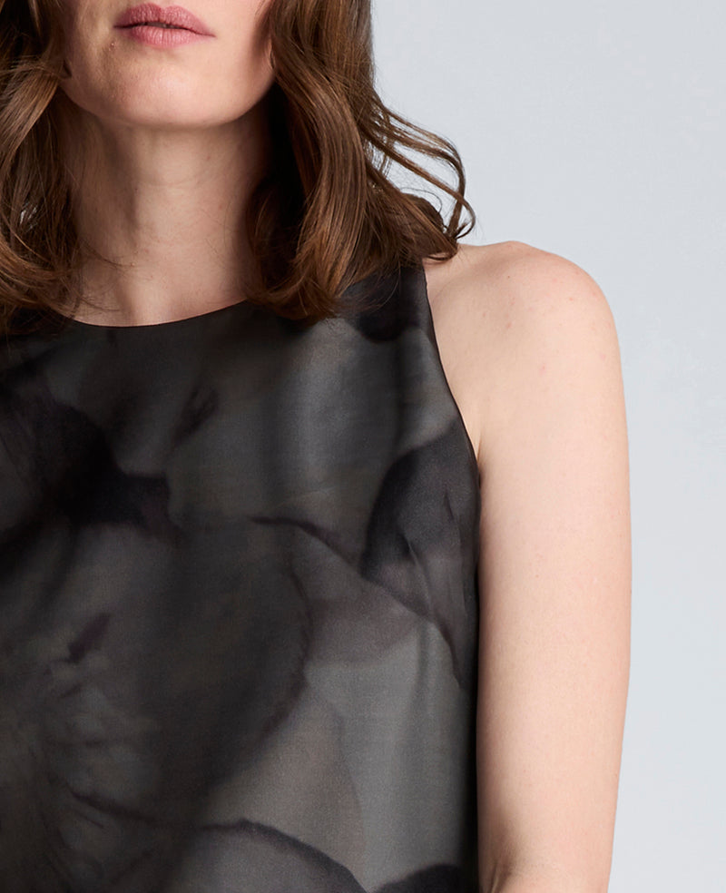 Kenneth Cole - Sheer Overlay Crewneck Mini A-Line Dress WOMENS DRESS for Women