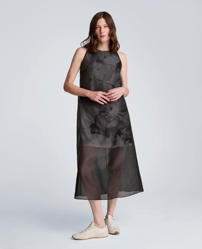 Kenneth Cole - Sheer Overlay Crewneck Mini A-Line Dress WOMENS DRESS for Women