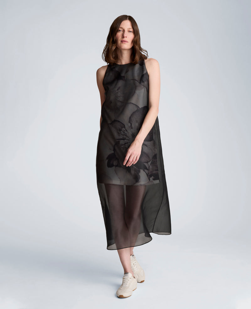 Kenneth Cole - Sheer Overlay Crewneck Mini A-Line Dress WOMENS DRESS for Women