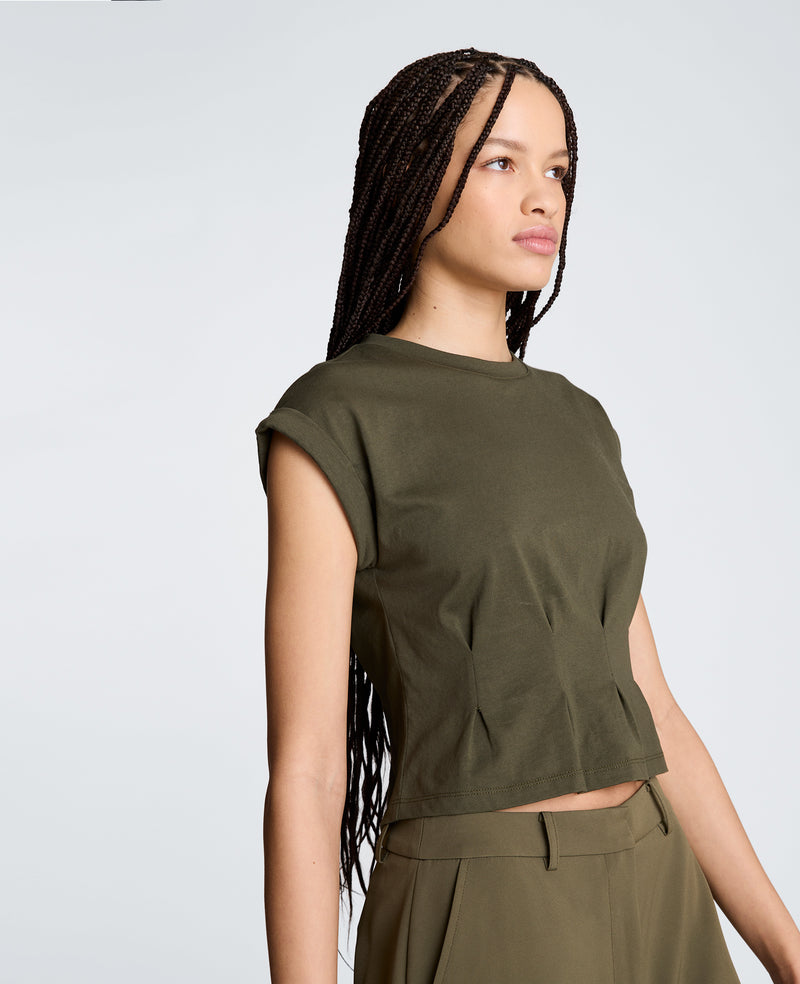 Kenneth Cole - Extended Shoulder Top With Peplum Waist WOMENS KNITS for Women