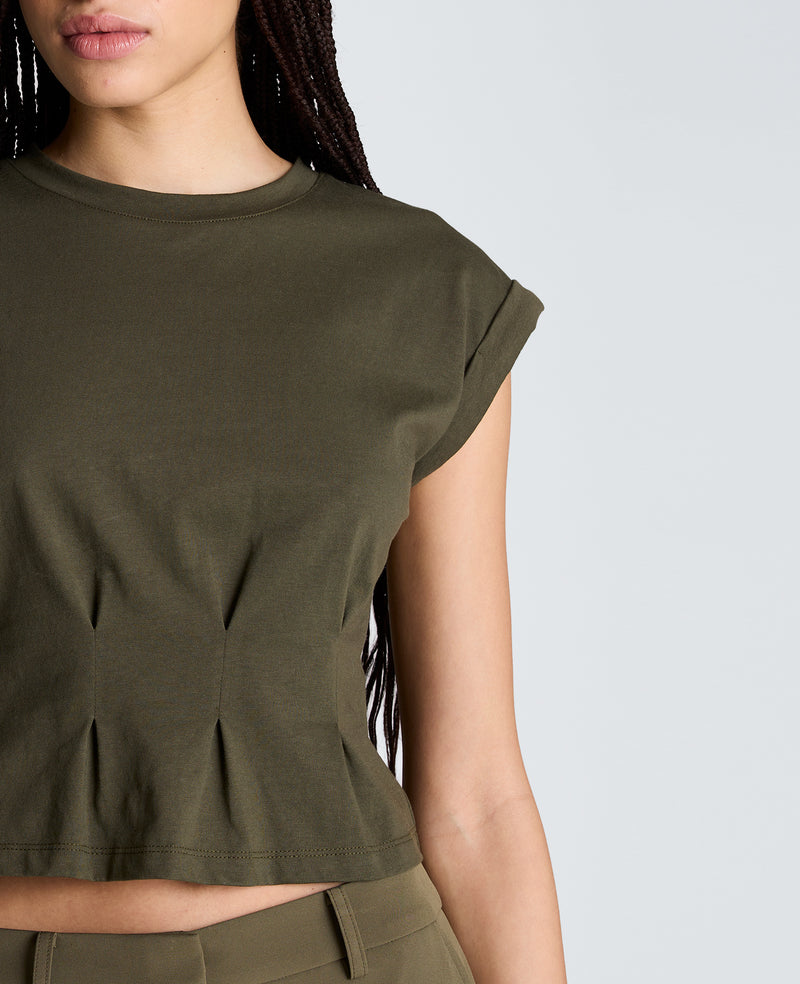 Kenneth Cole - Extended Shoulder Top With Peplum Waist WOMENS KNITS for Women