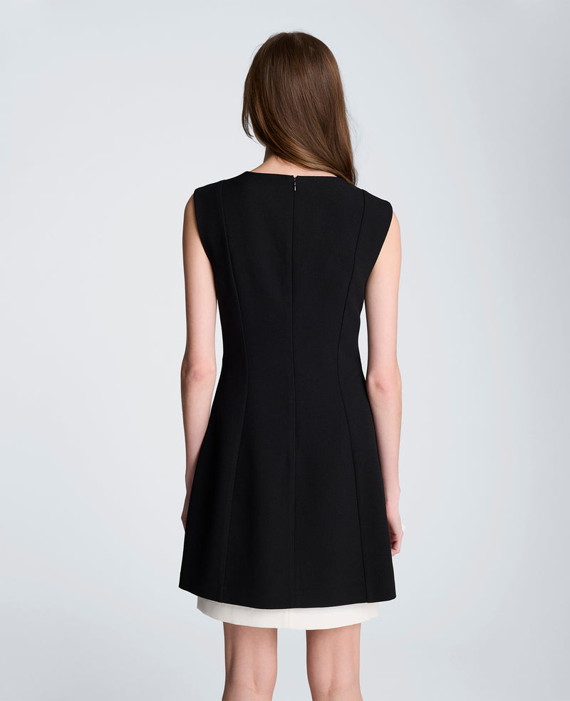 colorblock fit and flare dress Colorblock Fit & Flare Midi Dress (Women)