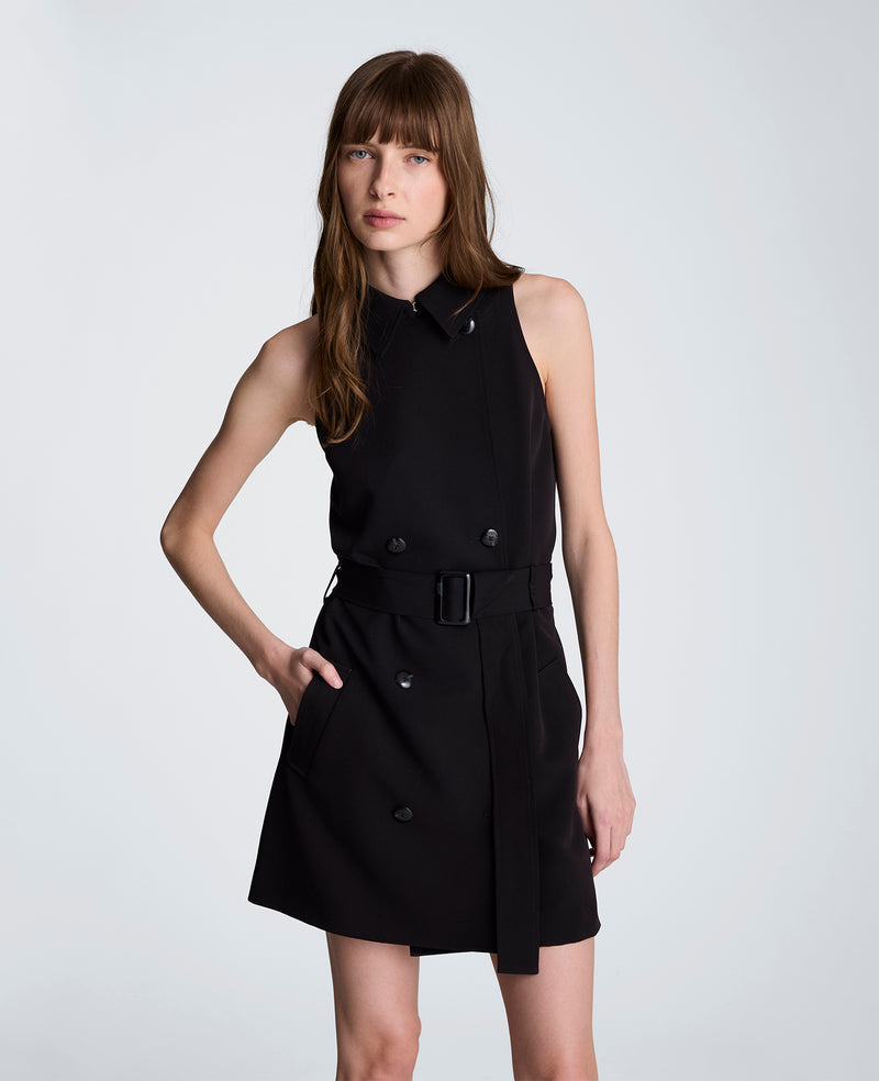 short trench coat dress Belle & Bloom Dust & Daring Short Sleeve Trench Style Dress