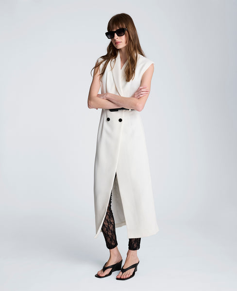 Sleeveless Modern Midi Trench Dress