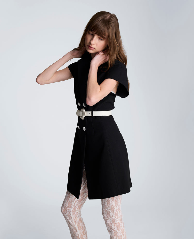 off shoulder trench dress ILLUME OFF SHOULDER CLASS TRENCH BODY