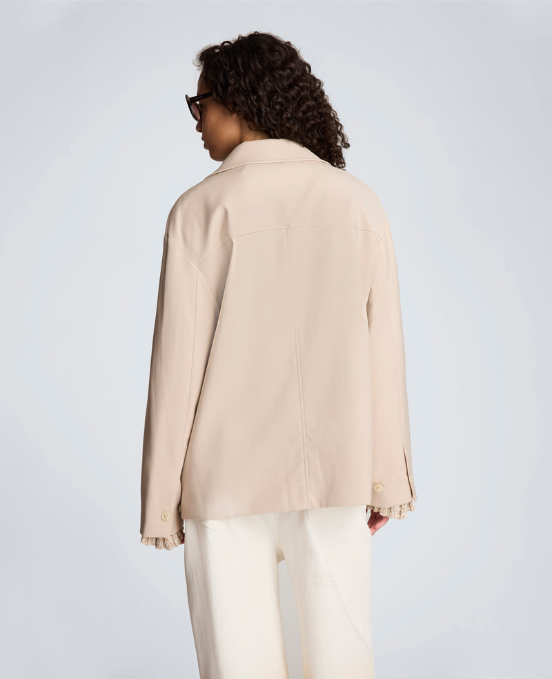 Kenneth Cole - Melange Twill Multi Pocket Jacket with Notch Collar WOMENS JACKET for Women