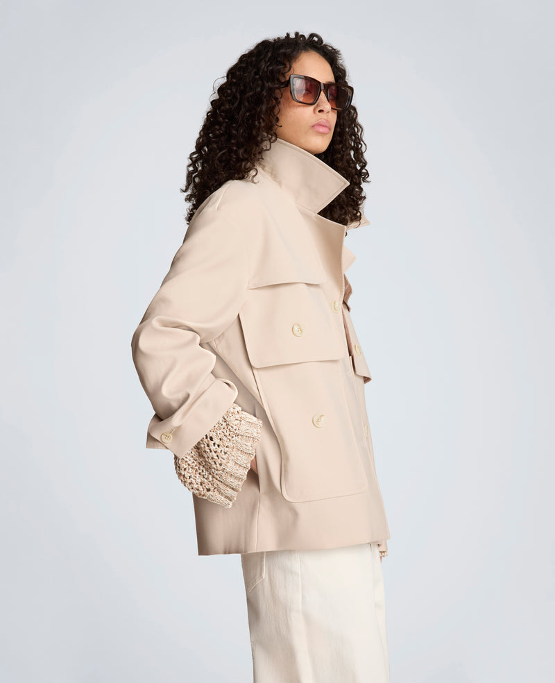 Kenneth Cole - Melange Twill Multi Pocket Jacket with Notch Collar WOMENS JACKET for Women