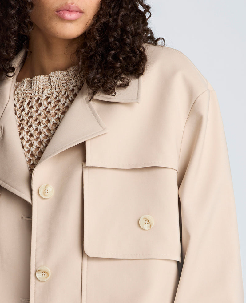 Kenneth Cole - Melange Twill Multi Pocket Jacket with Notch Collar WOMENS JACKET for Women