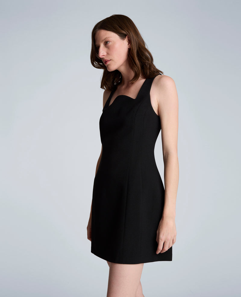 Kenneth Cole Women's Sculpted Neck Mini Fit And Flare, BLACK, 10 Kenneth Cole Women's Sculpted Neck Mini Fit And Flare, BLACK, 10