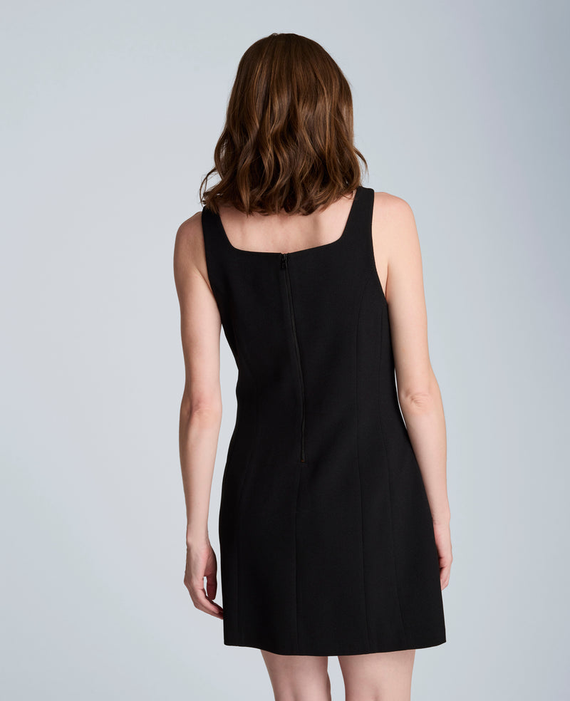 Kenneth Cole Women's Sculpted Neck Mini Fit And Flare, BLACK, 10 Kenneth Cole Women's Sculpted Neck Mini Fit And Flare, BLACK, 10