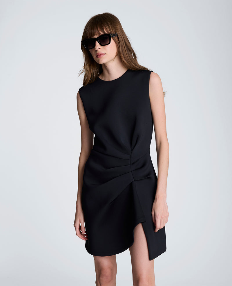 Kenneth Cole Women's Drape Pleated Short Dress - Black - Size 2 Kenneth Cole Women's Drape Pleated Short Dress - Black - Size 2