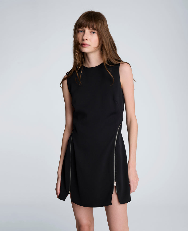 Kenneth Cole | Zipper Detail Mini Dress in BLACK, Size: 12 Kenneth Cole | Zipper Detail Mini Dress in BLACK, Size: 12