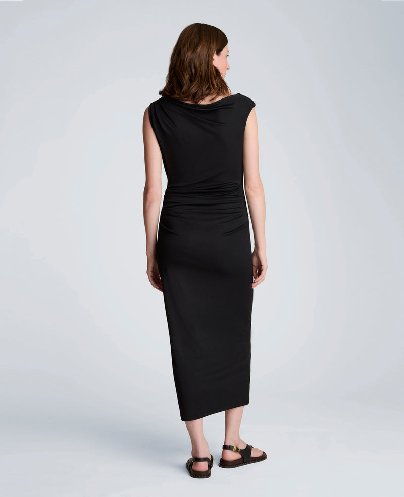 Ruched Waist Midi Off-The-Shoulder Dress Ruched Waist Midi Off-The-Shoulder Dress