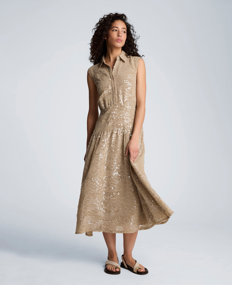 Kenneth Cole - Curved Yoke Midi Shirt Dress WOMENS DRESS for Women