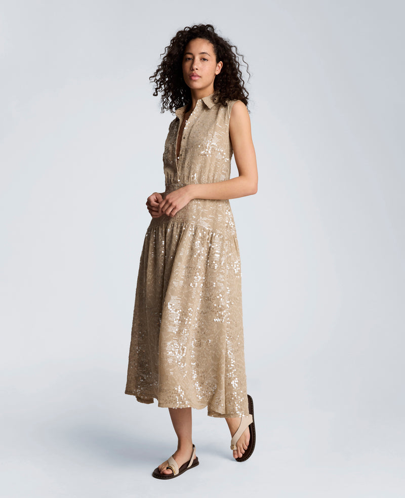 Kenneth Cole - Curved Yoke Midi Shirt Dress WOMENS DRESS for Women