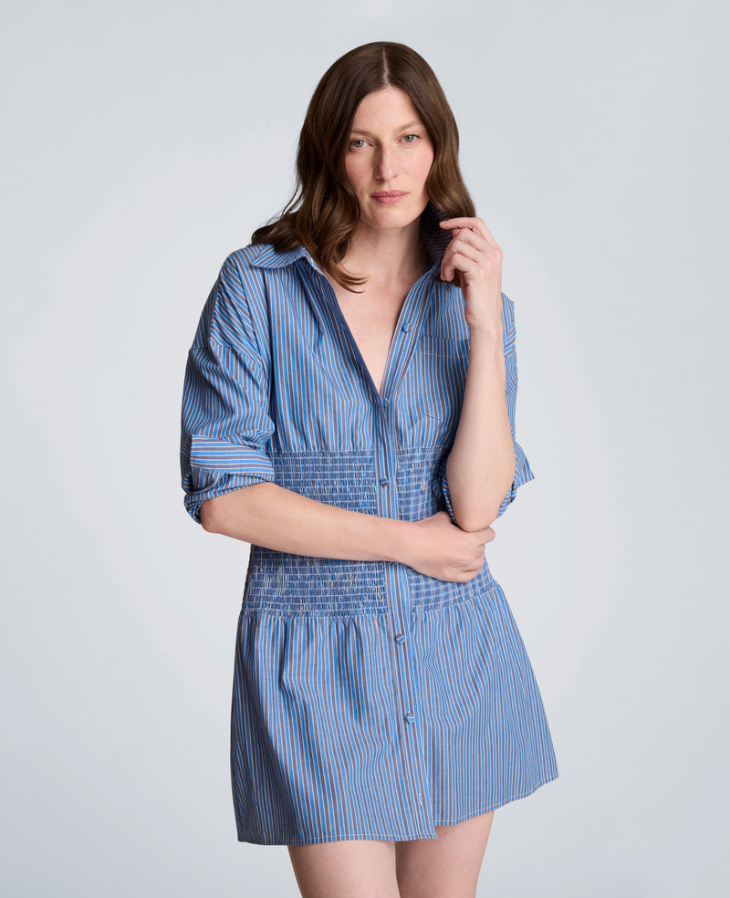 Kenneth Cole - Smocked Dolman Sleeve Mini Shirt Dress WOMENS DRESS for Women