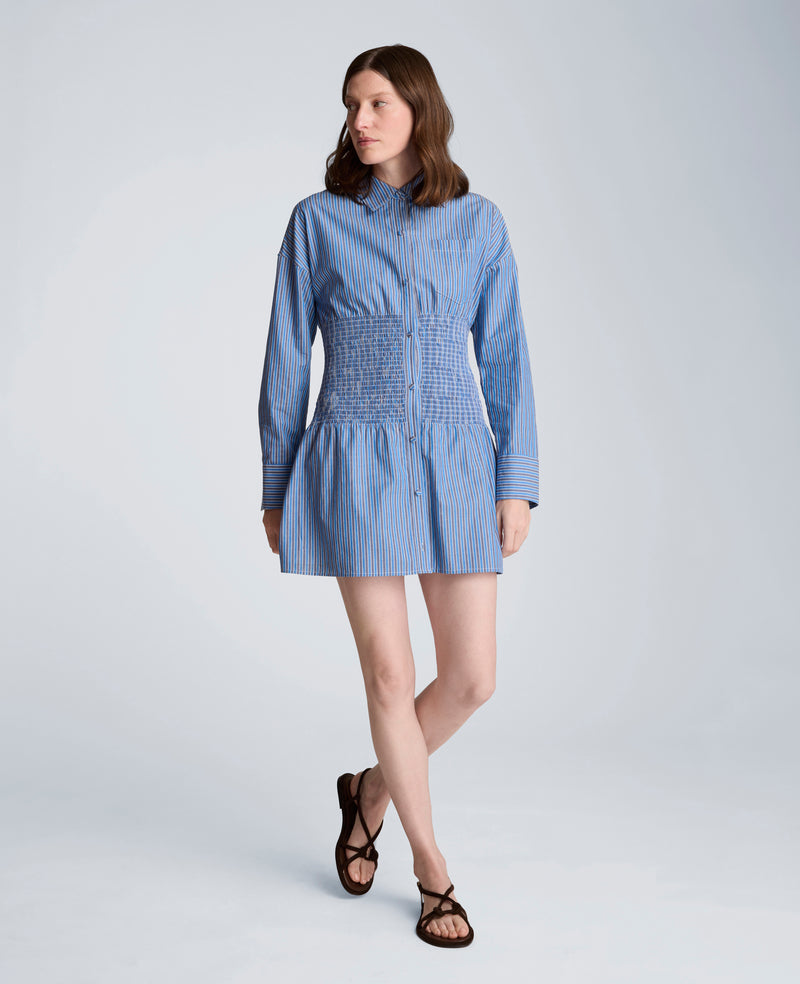 Kenneth Cole - Smocked Dolman Sleeve Mini Shirt Dress WOMENS DRESS for Women