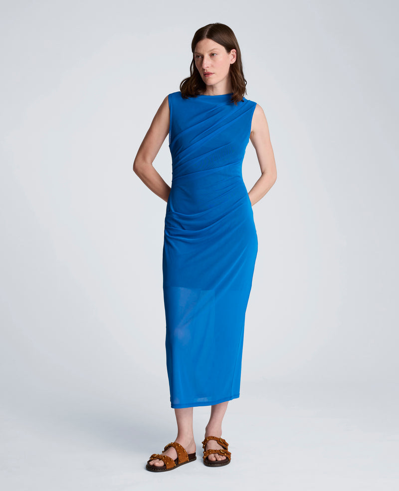 Kenneth Cole - Draped Detailed Modern Midi Dress WOMENS DRESS for Women