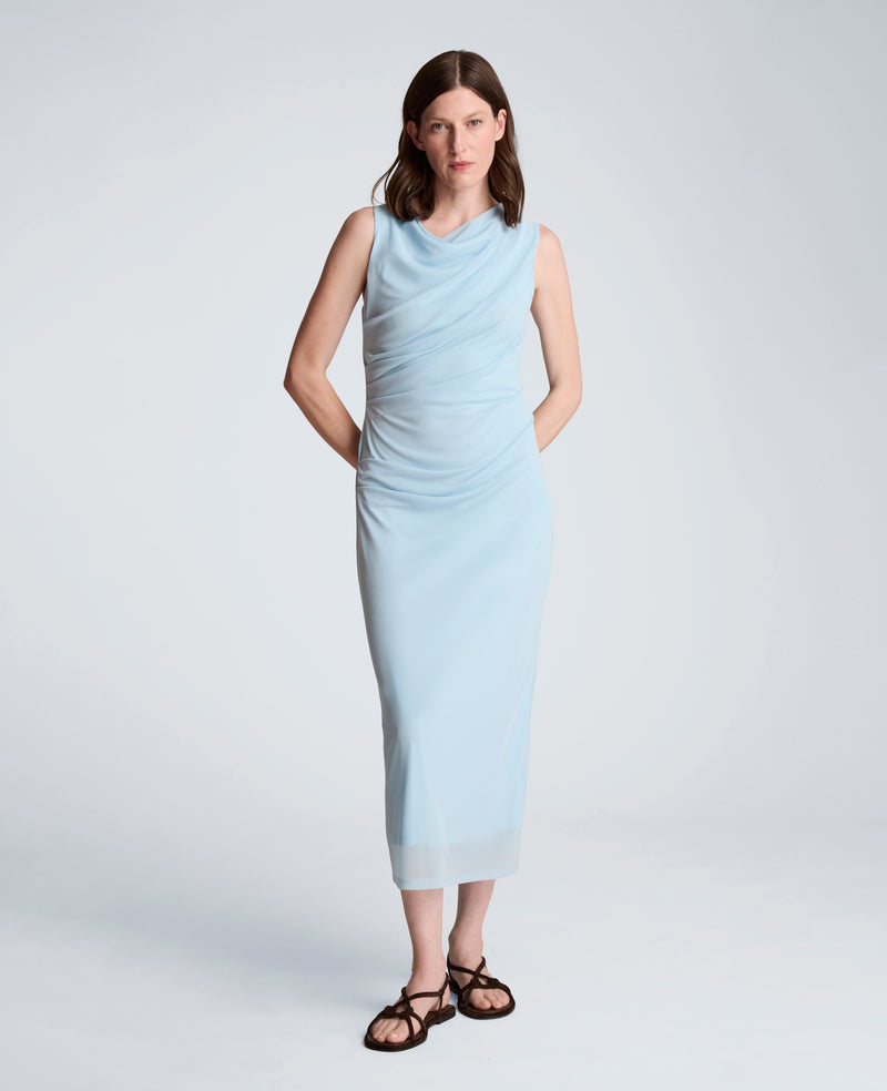 Kenneth Cole - Draped Detailed Modern Midi Dress WOMENS DRESS for Women