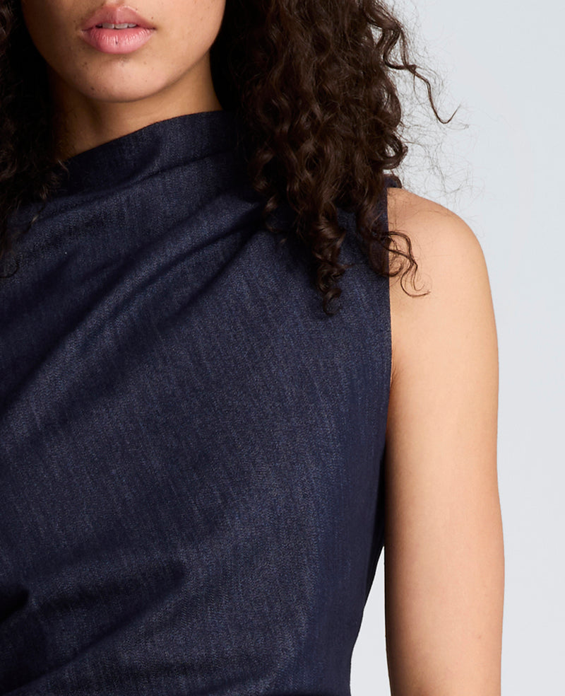 Kenneth Cole - Cascade Detail Denim Mini Dress WOMENS DRESS for Women