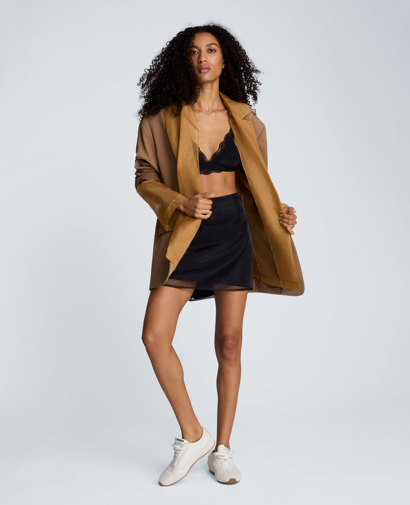 Kenneth Cole - One Button Jacket with Notch Collar Organza WOMENS JACKET for Women