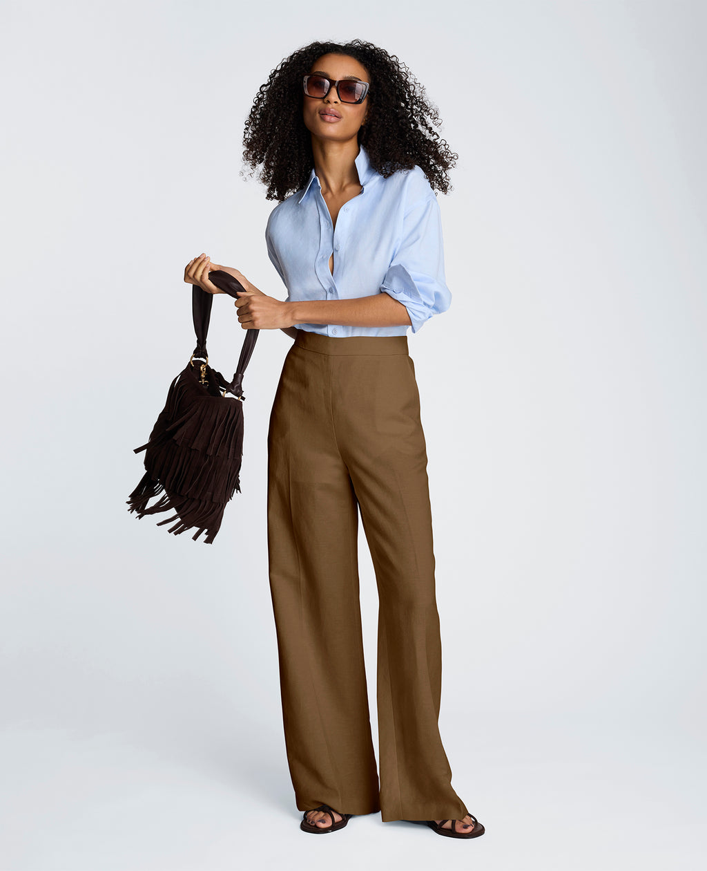 Pull On Wide Leg Linen Pant