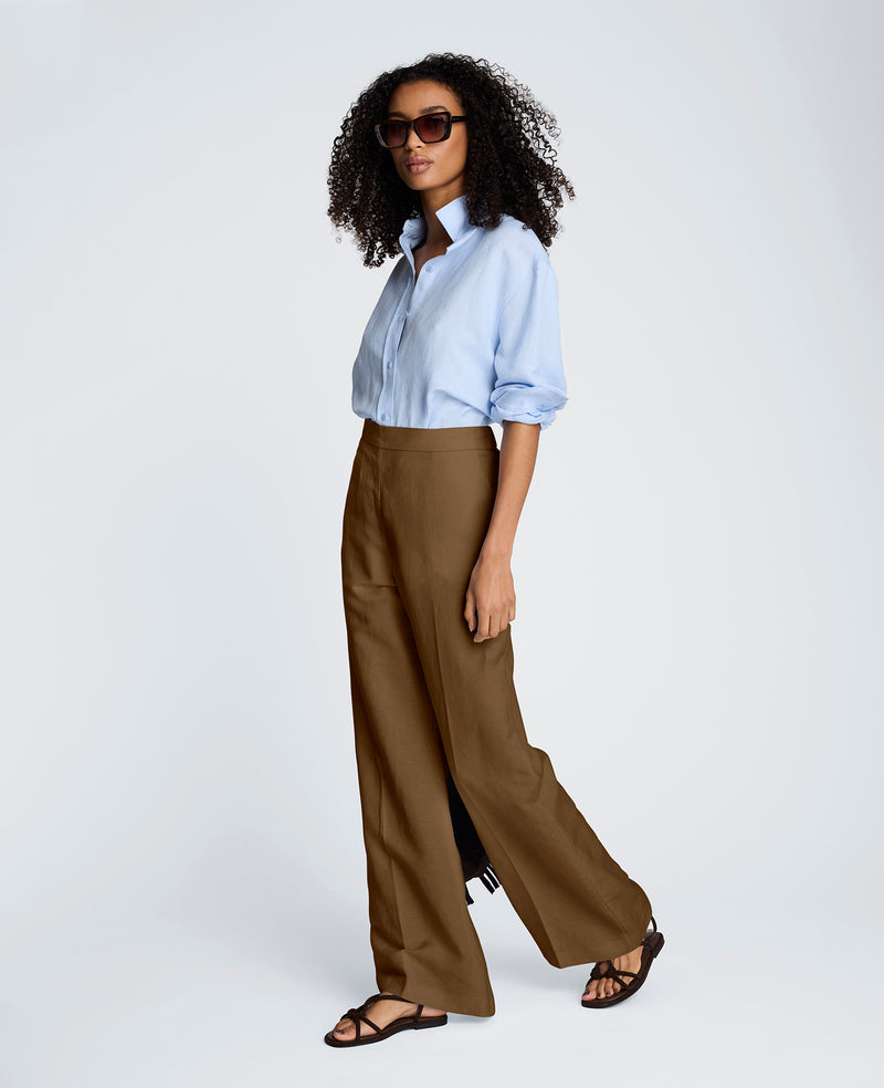 Kenneth Cole - Pull On Wide Leg Linen Pant WOMENS PANTS for Women