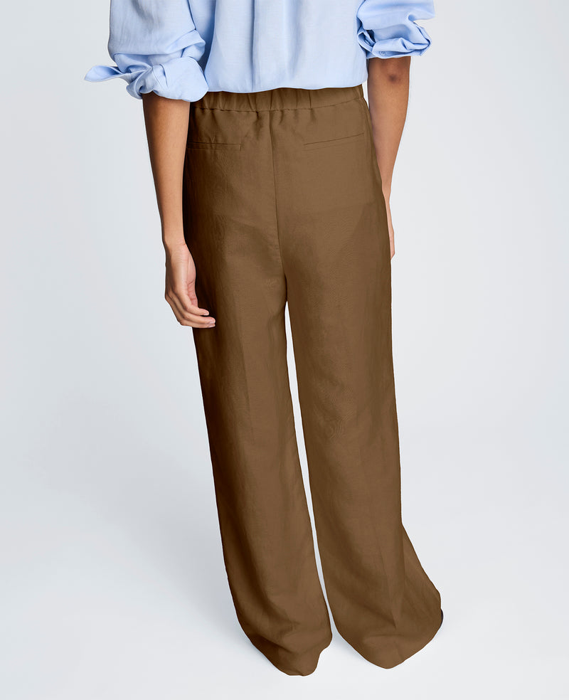 Kenneth Cole - Pull On Wide Leg Linen Pant WOMENS PANTS for Women