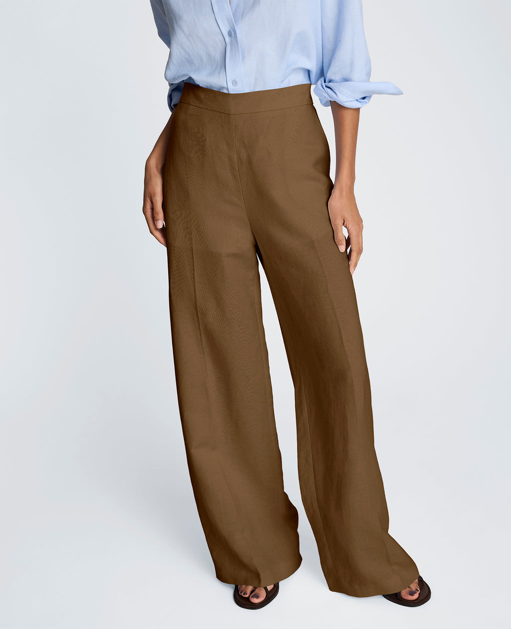 Kenneth Cole - Pull On Wide Leg Linen Pant WOMENS PANTS for Women 